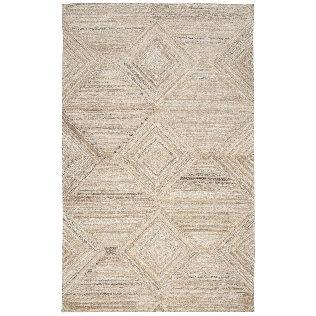 Rizzy Home Alora Decor Makalu 5' X 8' Geometric/Solid Tan/Natural Hand-Tufted Area Rug