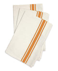 Aunt Marthas Stitch Em Up Vintage Box Stripe Towels, 18 by 28-Inch, Orange on Natural, 3-Pack