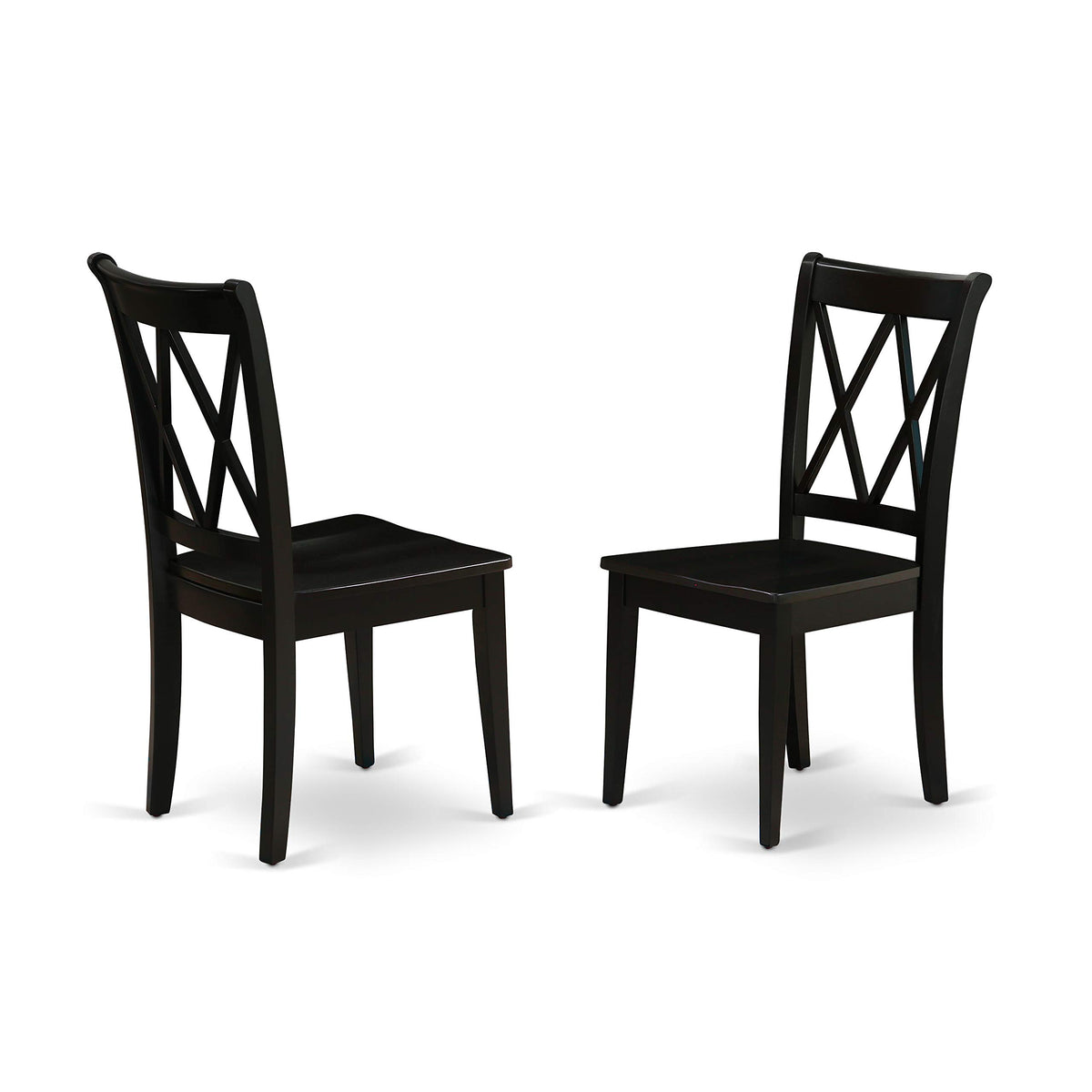 East West Furniture Escl3-Bch-W 3 Piece Kitchen Table & Chairs Set Contains A Round Dining Table With Pedestal And 2 Dining Room Chairs, 30X30 Inch, Black & Cherry