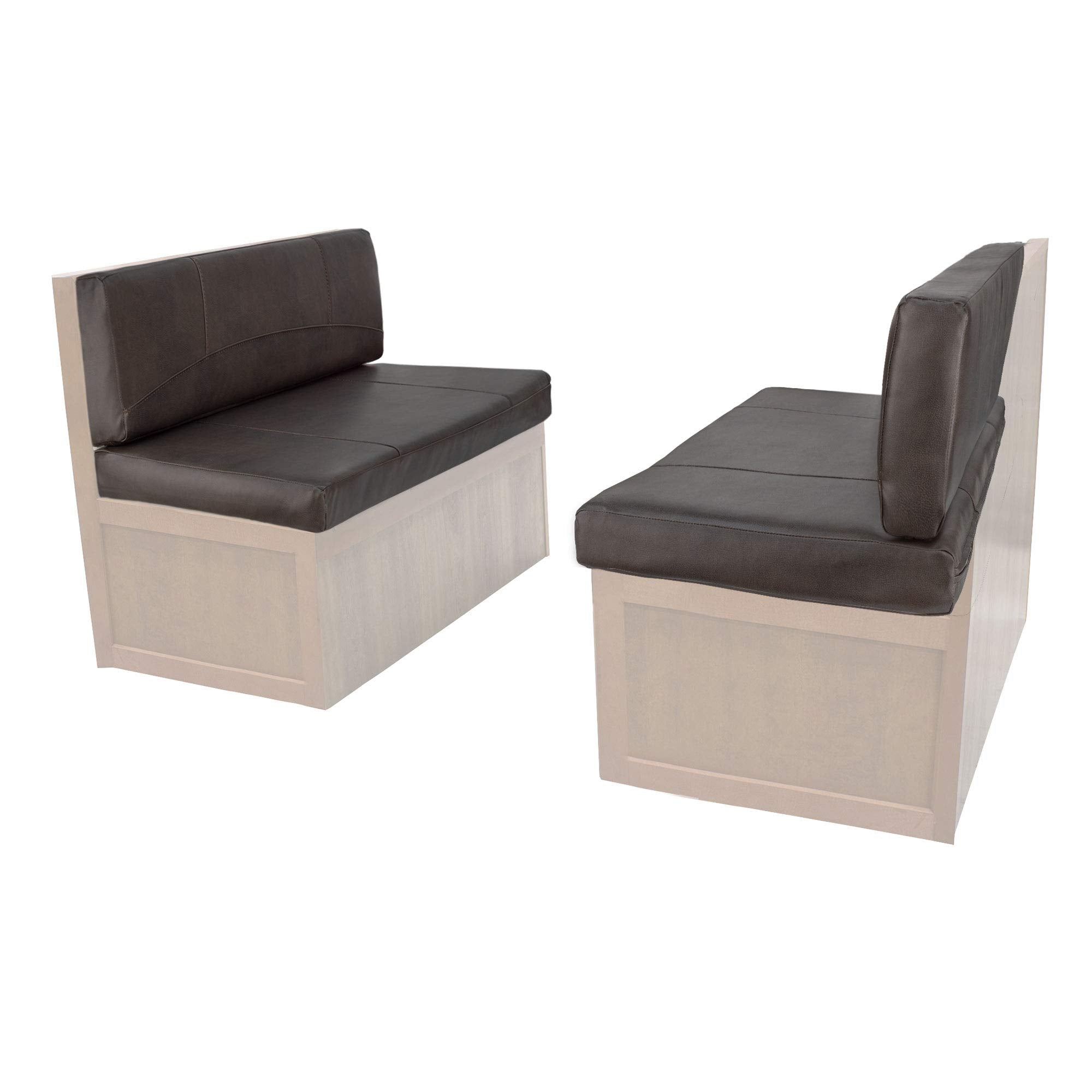 Recpro Rv Dinette Booth Cushions With Memory Foam Camper Trailer Bed (Chestnut, 38')