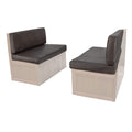 Recpro Rv Dinette Booth Cushions With Memory Foam Camper Trailer Bed (Chestnut, 42')