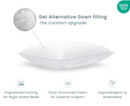 Threadmill Soft Bed Pillows Standard Size Set Of 2 | Down Alternative Cooling Bed Pillow For Sleeping | Soft Pillows | 20 X 26 H