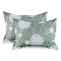 Huesland By Ahmedabad Cotton 144 Tc Cotton Pillow Covers Set Of 2  Green & Off White