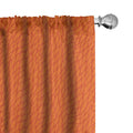 Ambesonne Burnt Orange Window Curtains, Abstract Foliage Leaves Pattern Sketch Nature Growth Composition, Lightweight Decorative