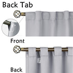 Bgment Rod Pocket And Back Tab Blackout Curtains For Bedroom - Thermal Insulated Room Darkening Curtains For Living Room, 2 Window Curtain Panels (70 X 63 Inch, Light Grey)