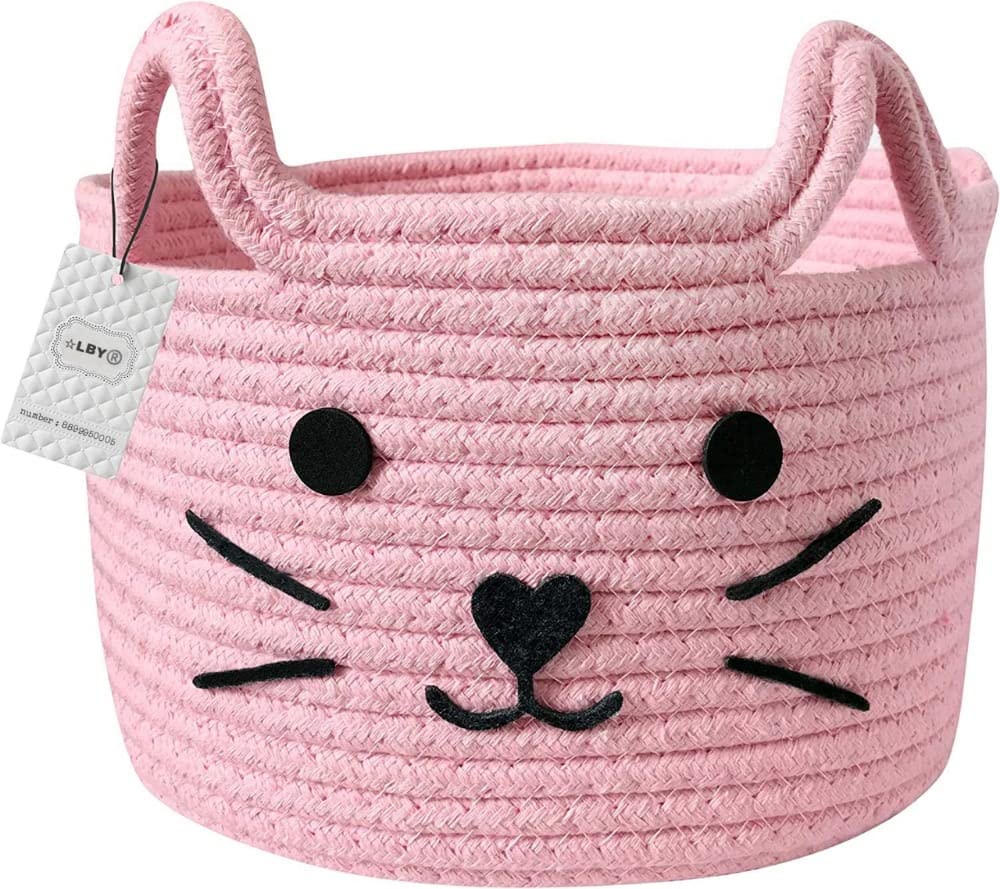 Alby Ute Cotton Storage Gift Basket, Cute Case For Closet, Packing, Wedding Packaging Organizer Box Jute Basket Handwoven EcoFr