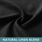 Koufall Blacktab Top Linen Blend Curtains For Living Room 52 By 63