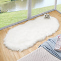ORINOVA White Faux Sheepskin Fuzzy Fur Rugs for Bedroom Small Machine Washable Fluffy Area Rugs for Living Room 2x4 Shag Nursery