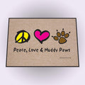 HIGH COTTON Peace Love Paws Indoor/Outdoor Doormat