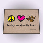 HIGH COTTON Peace Love Paws Indoor/Outdoor Doormat
