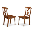 East West Furniture AVNA7-SBR-W 7 Piece Dining Table Set Consist of an Oval Wooden Table with Butterfly Leaf and 6 Dining Room Chairs, 42x60 Inch, Saddle Brown