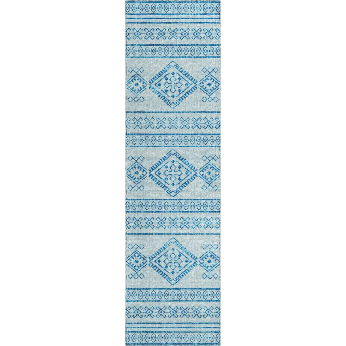 Sedona Sn14 Blue Transitional Rug Runner 2' 3" X 10'