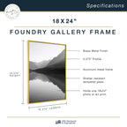 Mcs Master & Co. Foundry Metal Gallery Wall Frame, Brass, 18 X 24 In Without Mat