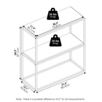 Furinno Moretti Modern Lifestyle Wide Stackable Shelf, 2-Tier, Solid White/White