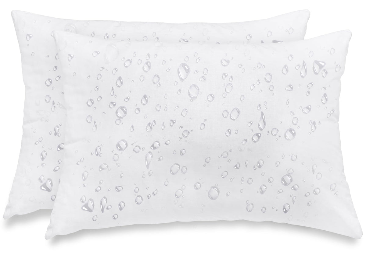 Utopia Bedding Outdoor Pillow Inserts 12 X 20 Inches (Pack Of 2, White), Water Resistant Garden Throw Pillows For Patio And Porc