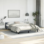 vidaXL Velvet Bed Frame Platform Bed, Scandinavian Style/Slats Support/No Box Spring Needed/Without Mattress/Easy Assembly, Dark Grey Full Bed