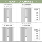 Koufall Room Darkening Curtains 63 Inches Long X 72W,Semi Blackout White Colored Curtains For Bedroom