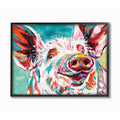 Stupell Industries Brightly Painted Pig Framed Wall Art, Multi-Color