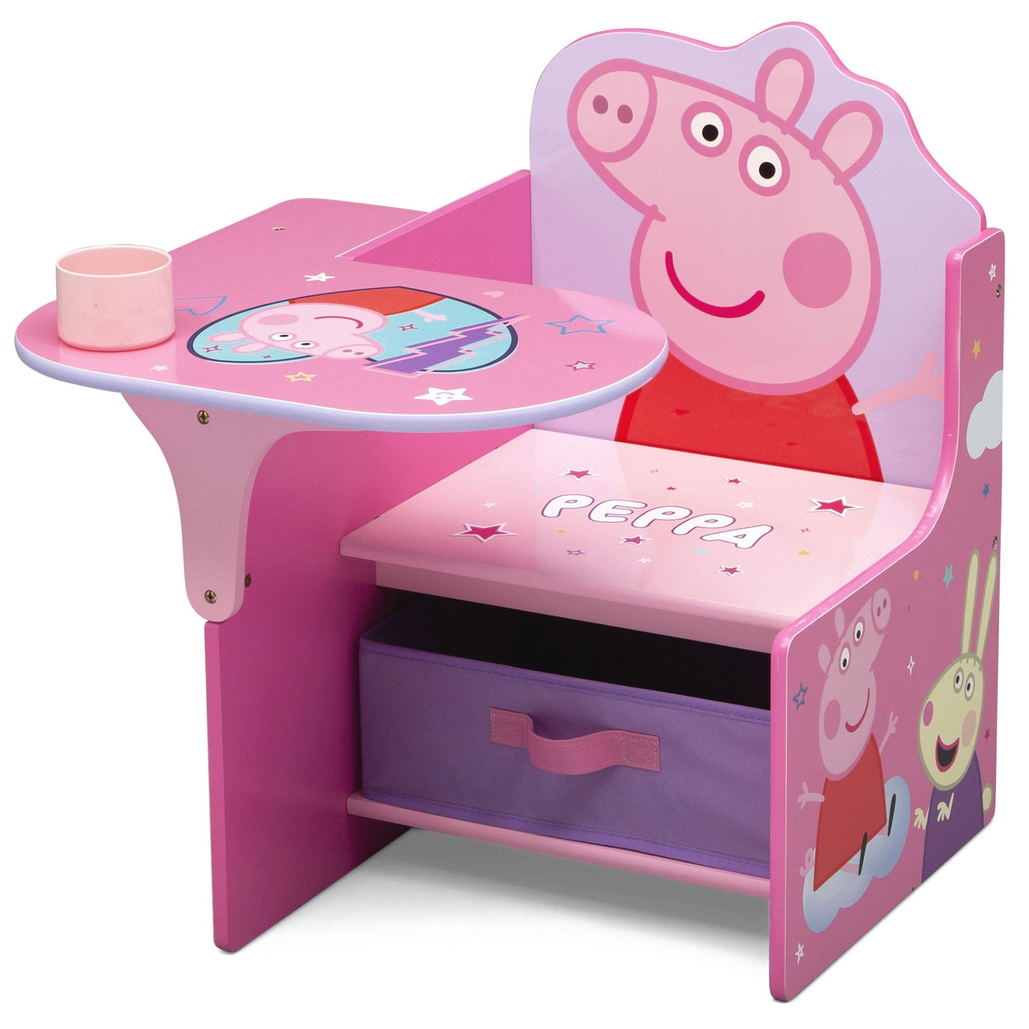 Delta Children Chair Desk with Storage Bin - Ideal for Arts & Crafts, Snack Time, Homeschooling, Homework & More, Peppa Pig