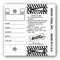 Versa-Tags Genuine Key Tags (Half-Pack) 125 Key Tags & Key Rings Per Box (White)