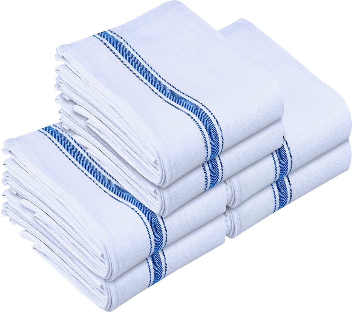 Utopia Towels Blue Dish Towels [6 Pack  15 X 25 Inches] 100% Ring Spun Cotton Kitchen Towels, Highly Absorbent & Reusable Clean