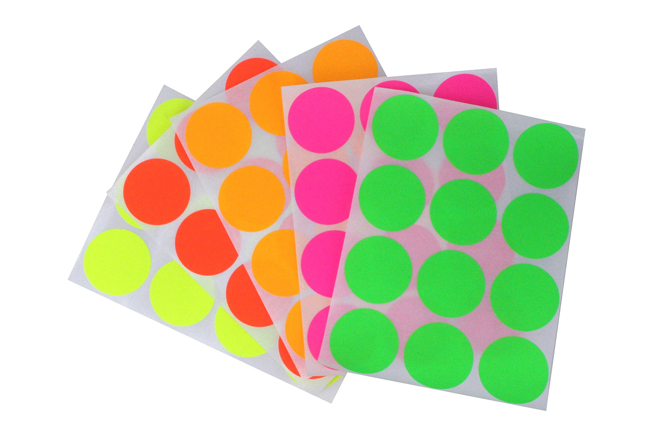 Royal Green Fluorescent Bright Color Coding Dots - 38Mm (1.5 In)