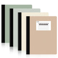 Sunee Composition Notebooks (4 Pack) - Wide Ruled Paper, Composition Book, 9 3/4' X 7 1/2', 80 Sheets/160 Pages, Assorted Mora