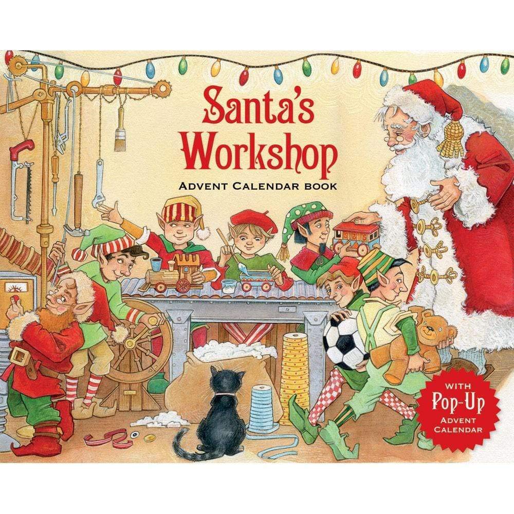 Caspari Entertaining Santas Workshop Story Book Advent Calendar
