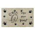 Rubber-Cal Wipe Your Paws Dog Doormat, 18 by 30-Inch