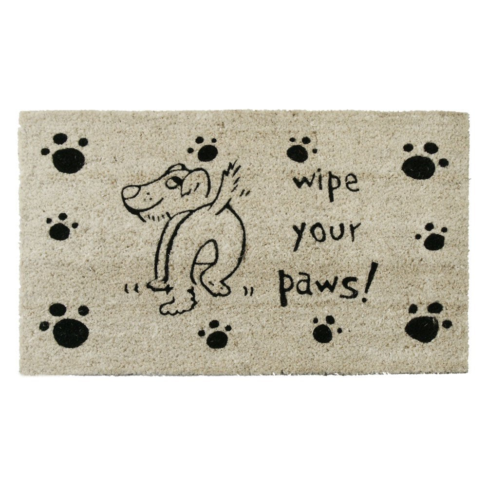 Rubber-Cal Wipe Your Paws Dog Doormat, 18 by 30-Inch