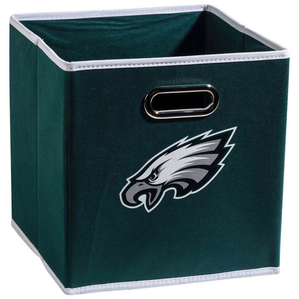 Franklin Sports NFL Philadelphia Eagles Collapsible Storage Bin - NFL Folding Cube Storage Container - Fits Bin Organizers - Fab