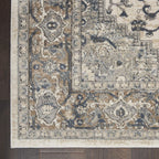 HomeRoots 521922 7 x 10 ft. Ivory Floral Power Loom Rectangle Area Rug