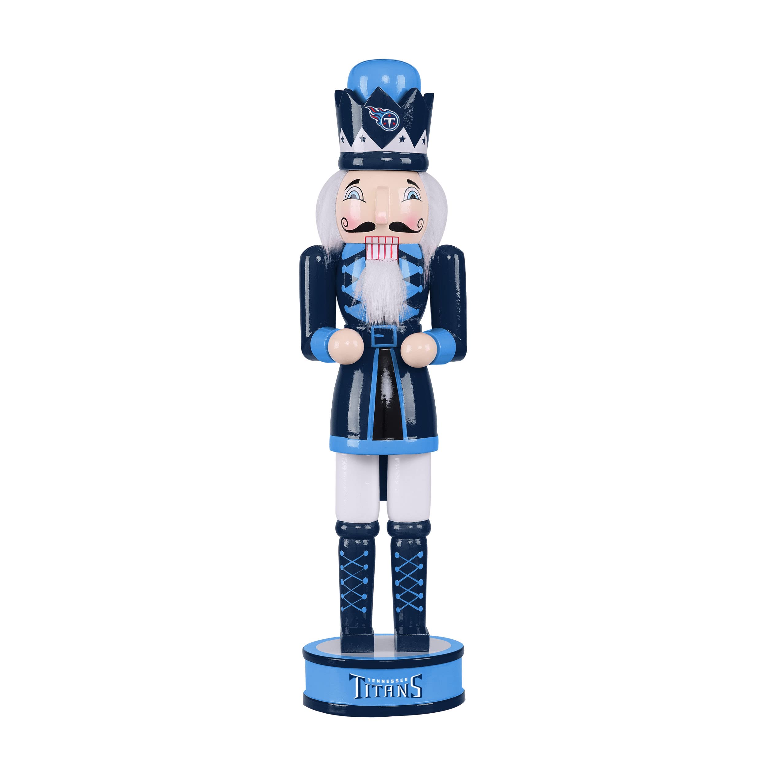 FOCO NFL Tennessee Titans Team Logo 14 Holiday NutcrackerTeam Logo 14 Holiday Nutcracker, Version 2, One Size
