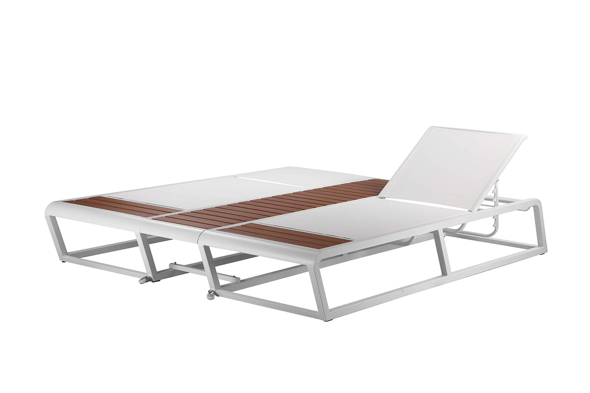 Pangea Home Avra Double Lounger, White