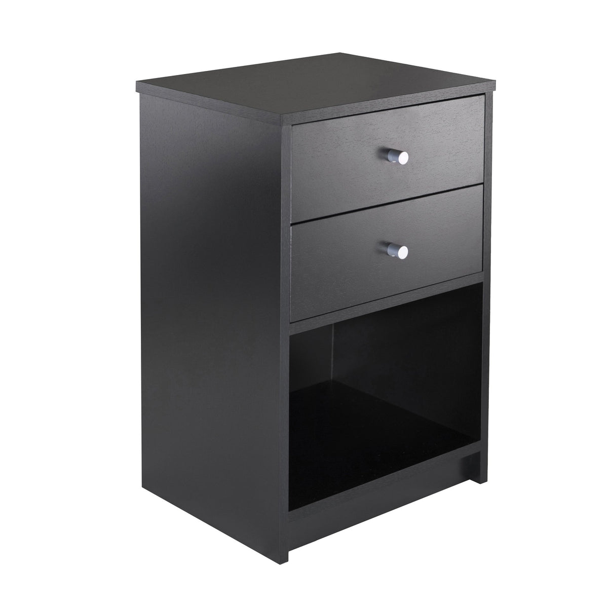 Casafoyer Elegant Dualpurpose Accent Table With Storage  Black ( Pack Of 2 )