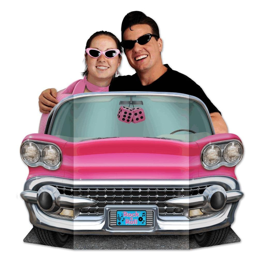 Beistle Photo Prop  Pink Convertible