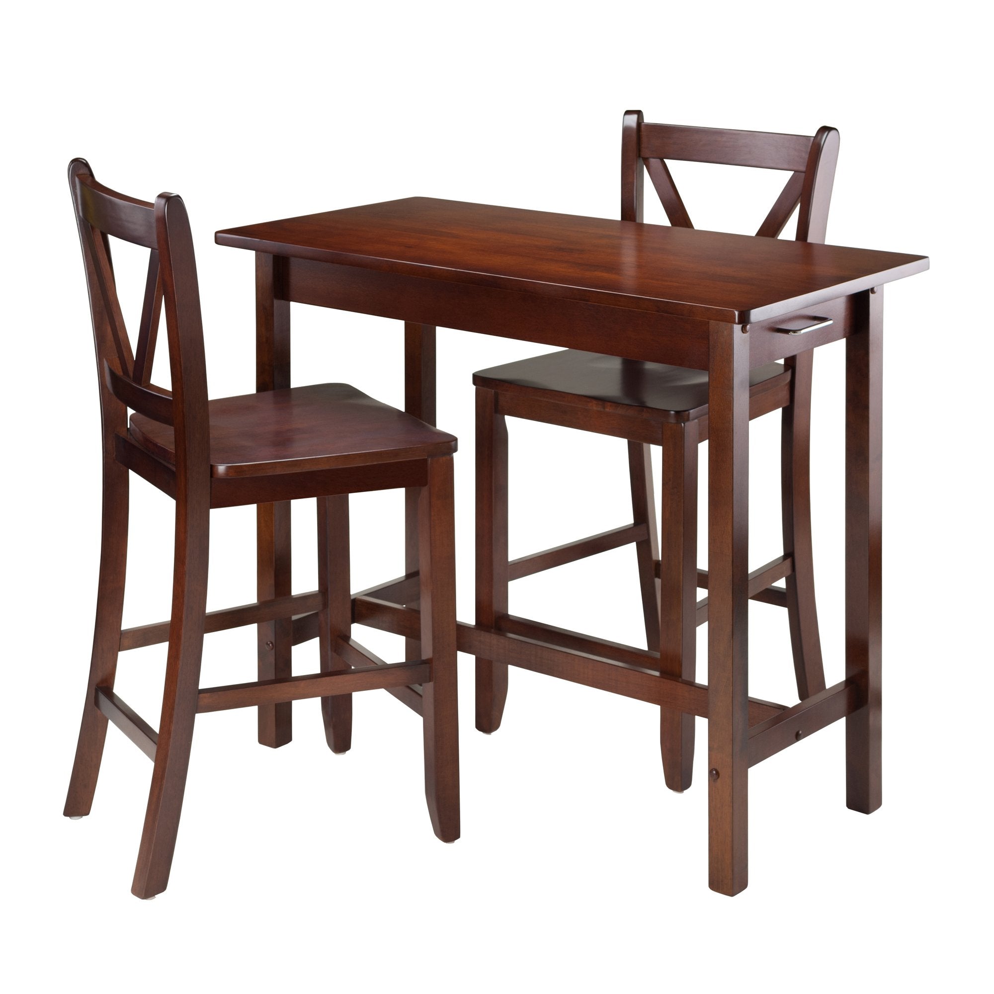 Winsome Sally Dining, 39.37 W x 19.69 D x 33.27 H, Walnut