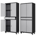 Letaya Metal Garage Storage Cabinet with Wheels,72    Rolling Tool Cabinet with 4 Door Lock-Adjustable Shelves and Drawer for Ga
