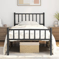 Yaheetech Twin Size Bed Frame Metal Platform Bed Frame Mattress Foundation with Spindle Headboard & Footboard/No Box Spring Need