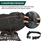 Iceberg Elf Papasan Cushion Cover Waterproof Only,(For 47In-55In Outdoor Indoor Papasan Chair Cushion Covers) Black, Zipper Desi