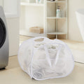 TECHMILLY Collapsible Mesh Pop Up Laundry Hamper with Strong Handles, Large Opening Clothes Hamper with Side Pockets, Storage Ba
