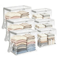 Girvenith Heavy Duty Clear PVC Storage Bags, 6 Pack (3 Large + 3 Small)