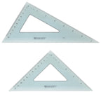 Westcott Triangular Scale (Kt-90), (Pack Of 2), Clear, 11 X 5.75 X 0.25 Inches