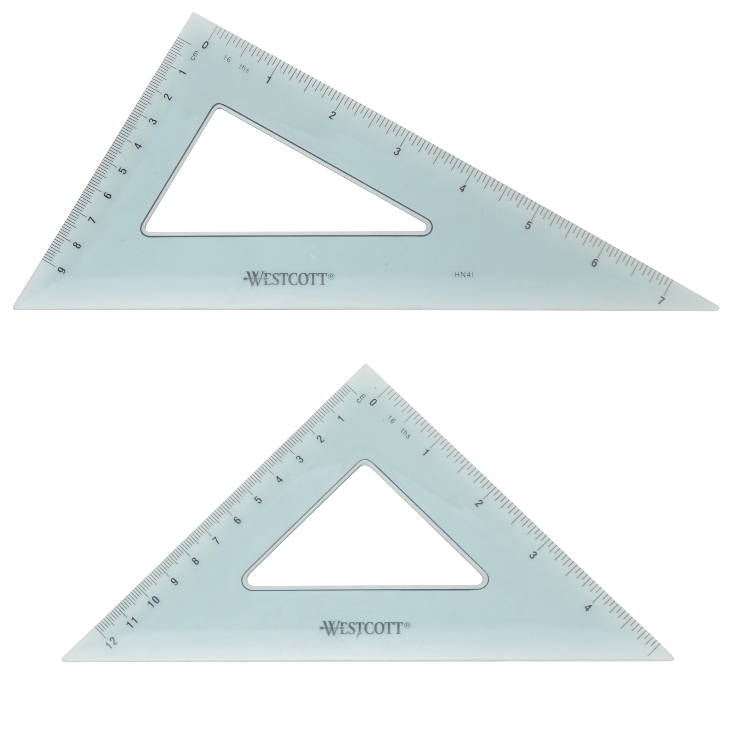 Westcott Triangular Scale (Kt-90), (Pack Of 2), Clear, 11 X 5.75 X 0.25 Inches