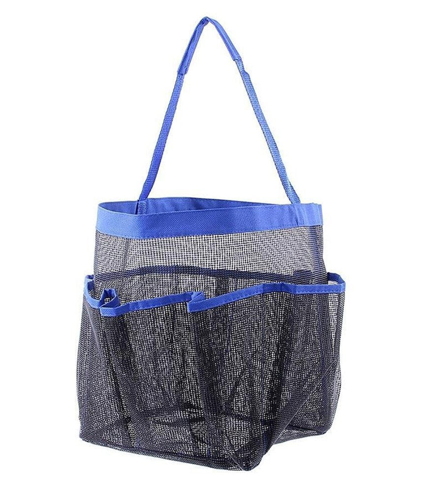 Eoocvt Mesh Shower Caddy, 8 Pockets Quick Dry Hanging Toiletry Tote Bag For Bathroom Shower Organizer Accessories (Black)