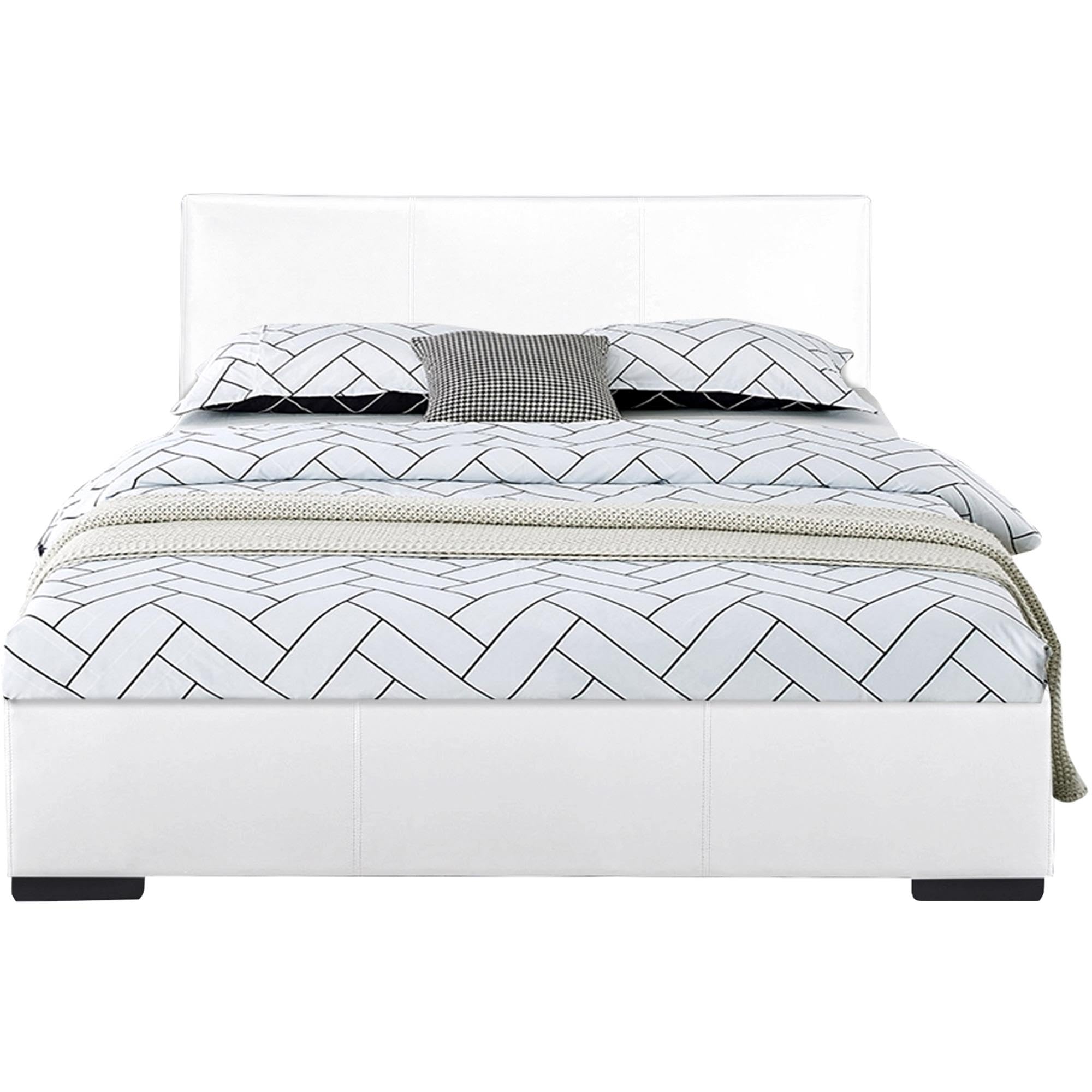 Camden Isle Abbey Platform Bed, White, Queen