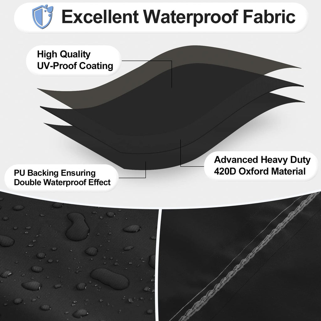 Outdoorlines Outdoor Waterproof Patio Loveseat Couch Cover - Uv Resistant Patio Sofa Furniture Covers Weatherproof Heavy Duty Glider Covers For Outdoor Furniture, 58Wx32.5Dx31H Inches, Black