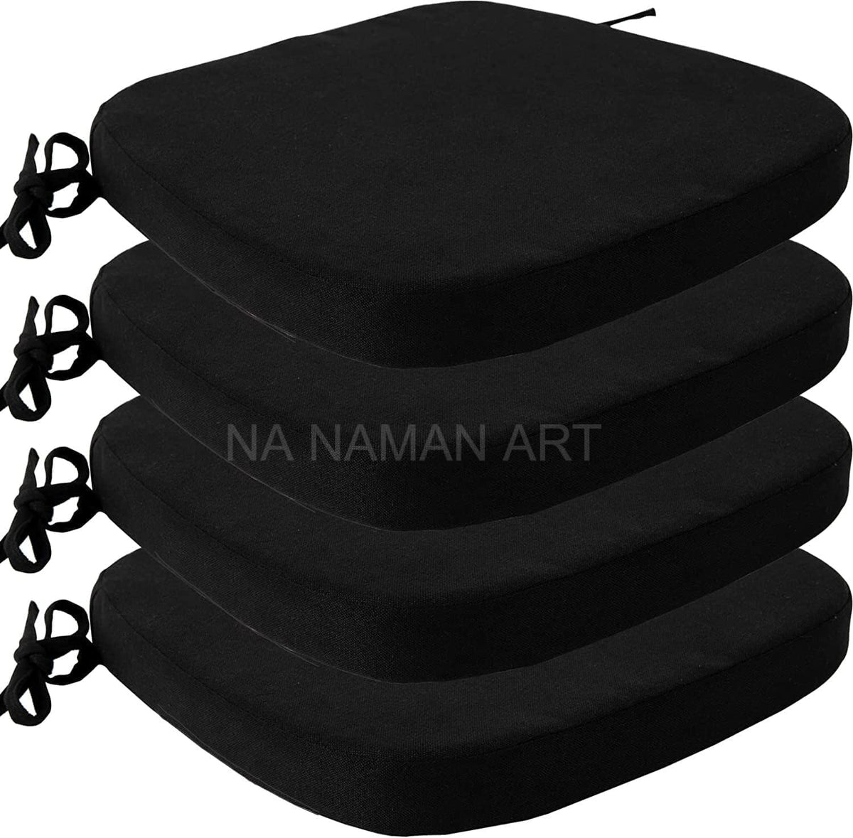 Na Naman Arts Square Chair Pads With Ties | Seat Cushions With Ties | Large Chairpad For Sitting | Pooja Stool | Dining Table |