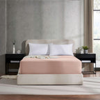 Nestl Extra Deep Pocket Full Fitted Sheet, Peach Beige Full Size Fitted Sheet Only, 1800 Microfiber Fitted Bed Sheet, Ultra Soft Full Bed Fitted Sheet Fits Up To 24 Inch Mattress