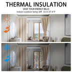 Jiuzhen Blackout Curtains For Bedroom - 60 Inch Wide Thermal Insulated Room Darkening Privacy Soundproof Curtains For Living Room, Set Of 2 Panels With Tiebacks, 60 X 84 Inches, Beige